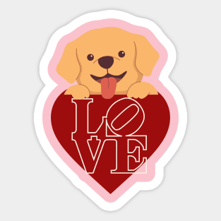 Love Golden Sticker